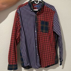 J. McLaughlin Red and Blue Plaid Shirt